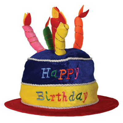 Chapeau de gâteau d'anniversaire en peluche