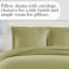 Housse de couette Southshore Basics de Southshore Fine Linens, couleur vert sauge, en microfibre doublement brossée avec fermeture éclair invisible et attaches aux coins, 1 taie d'oreiller, taille Twin/Twin TG-336246575-336246533