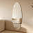 63" X 24" Modern Oval Full Length Wall Mirror, HD Copper-Free Silver Glass, Shatterproof & Moisture-Resistant, Vertical Hanging Or Adhesive Mount, Bedroom & Salon