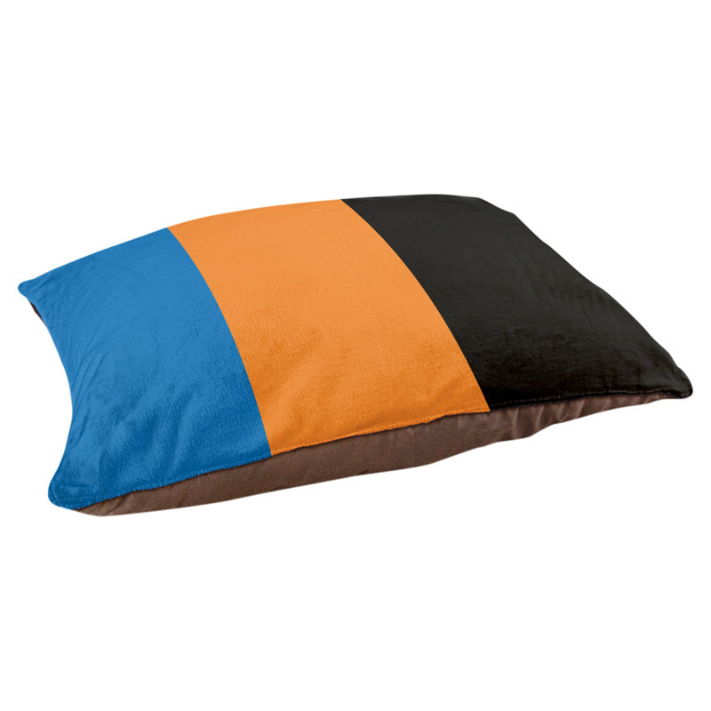 Coussin Designer, Moyen (L 30 po x l 40 po), Bleu / orange / noir