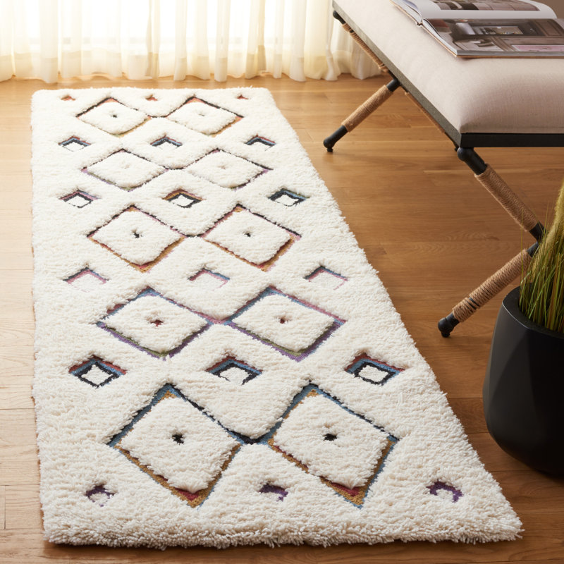 Adarrion 918 Area Rug In Ivory / Blue, Runner 2'3" x 8'