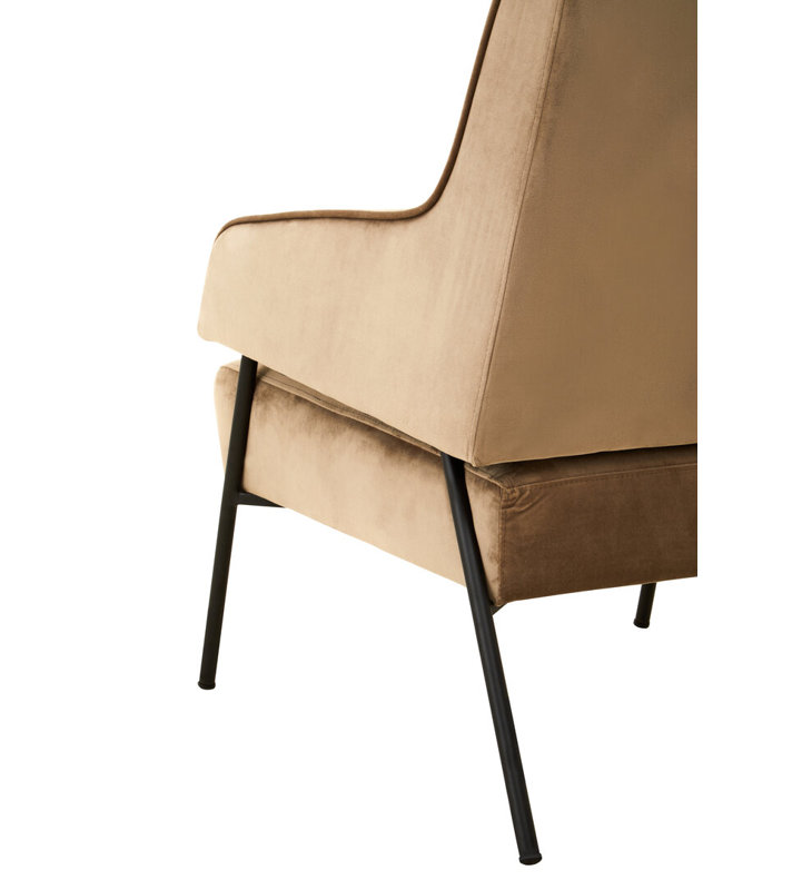 Velvet Club Chair, Orange