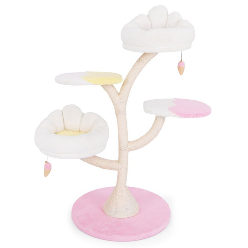 Multi-Layer Cat Tree Cat Tower With 2 Cat Perches 2 Platforms