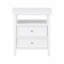 Table de chevet 2 tiroirs blanche
