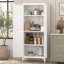 Armoire de cuisine autoportante en acier thermolaqué, casier de rangement en métal à 2 portes avec tablettes réglables portantes, organisateur de pieds réglable anti-basculement pour le salon de la cuisine-721674371