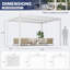 Pergola à persiennes d'extérieur en aluminium, pavillon de jardin avec toit imperméable réglable et drainage intégré pour patio, terrasse et spa-96063594-127316494