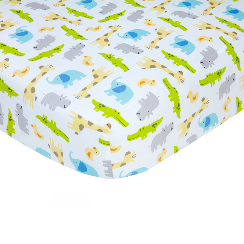 Drap-housse pour lit de bébé à imprimé saadolescent safari