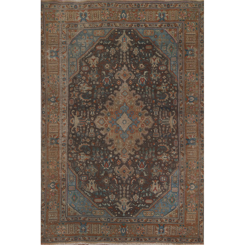 Tapis traditionnel gris surteint 7 x 10