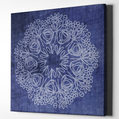 «Indigo Mandala», reproduction sur toile tendue