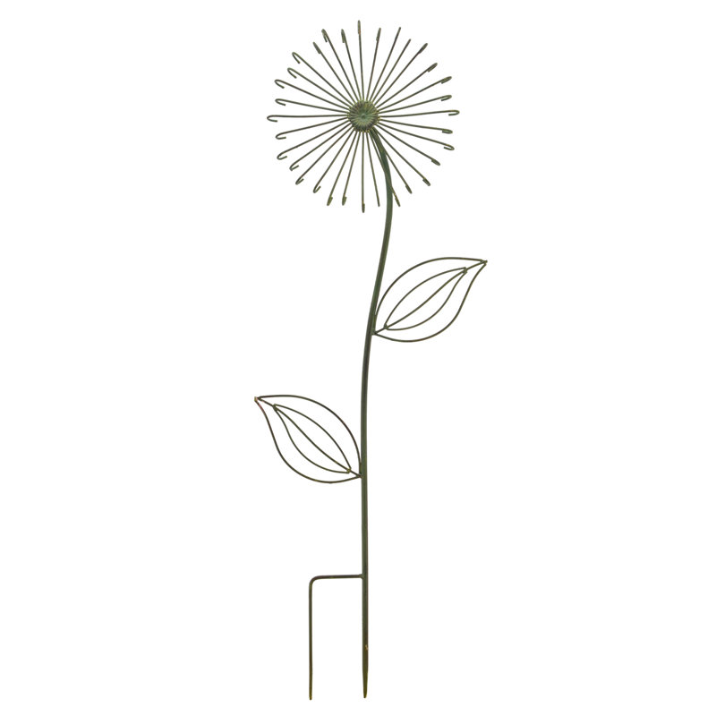 Piquet de jardin marguerite, Petit (9 po x 35 po), Pissenlit