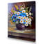Pot de fleurs marguerites bleues et blanches - Peinture-359159404-359159401