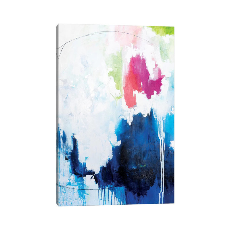 Blue Wave by Julie Ahmad - Wrapped Canvas Gallery-Wrapped Canvas Giclée, 20.32 cm H x 30.48 cm W