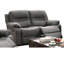 Fauteuil inclinable contemporain en cuir bleu ardoise