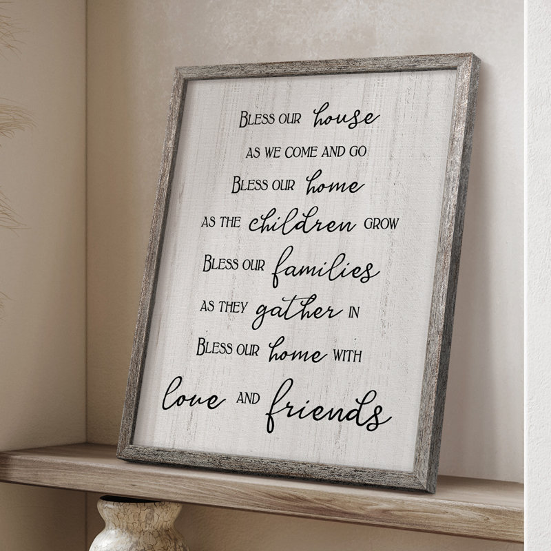 Love and Friends Framed Print - Solid Wood, 11" H x 9" W