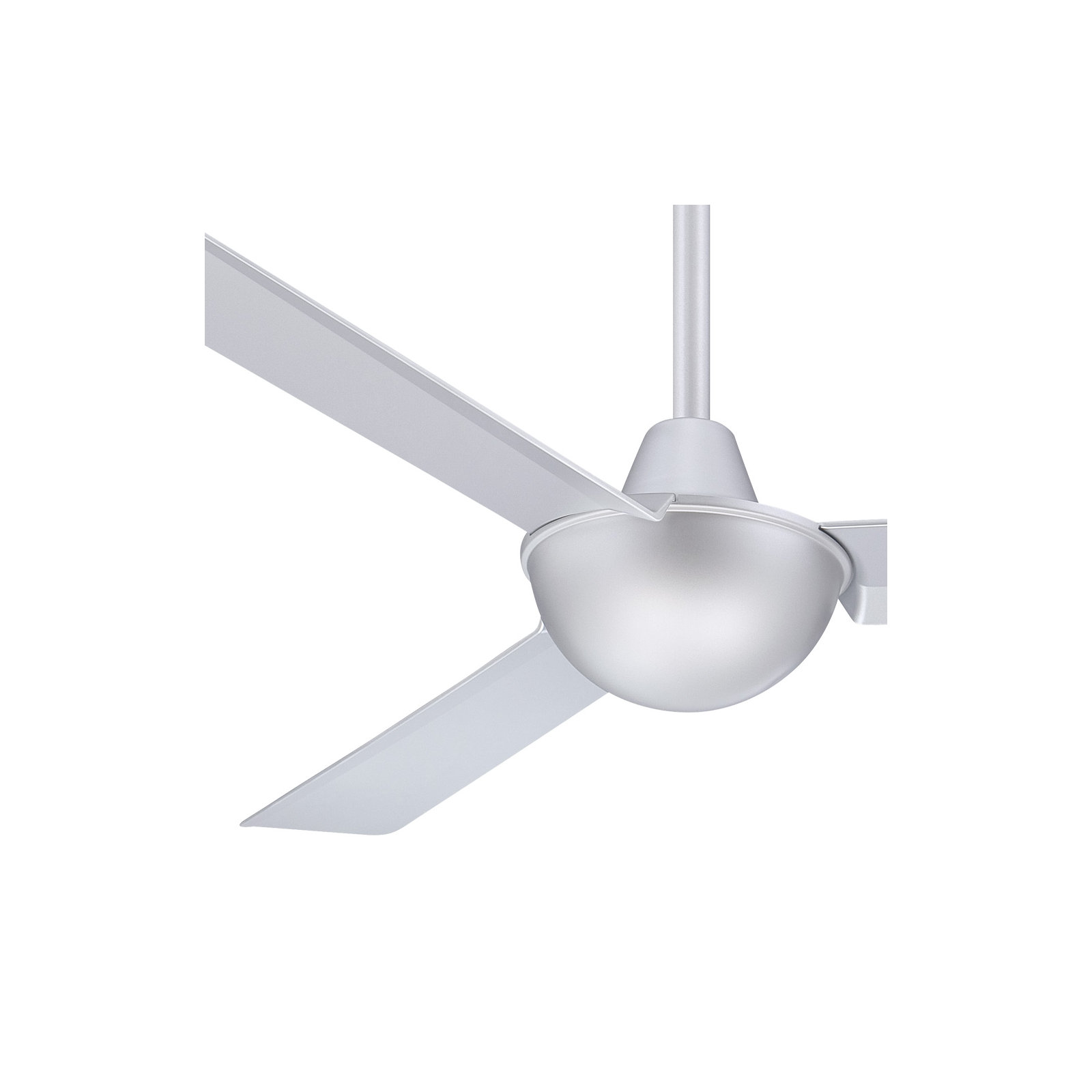 52" 3 - Blade Propeller Ceiling Fan with Wall Control, Silver