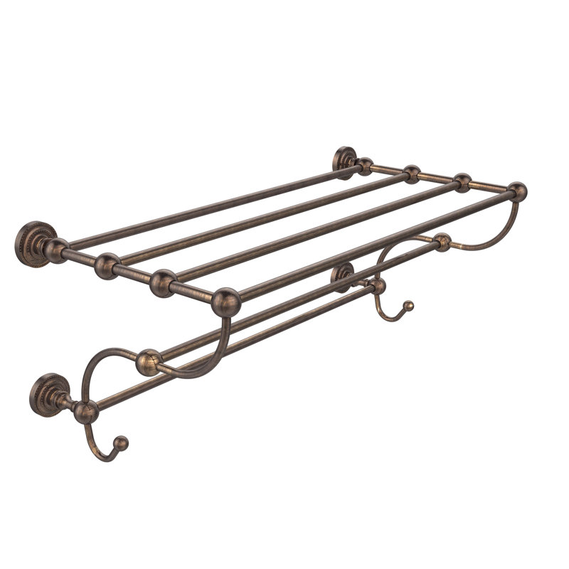 Marchmont Metal Bracket Shelf, Brushed Bronze, 12" H x 24" W x 14" D