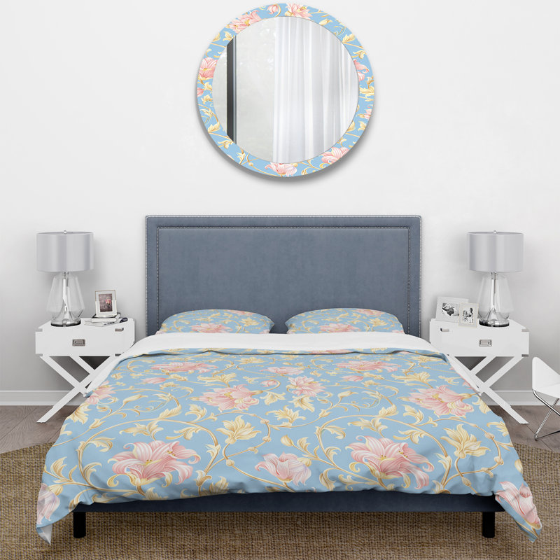 Ensemble de housse de couette bohème rose et rose Boho, Housse de couette très grand + 2 taies décorativ