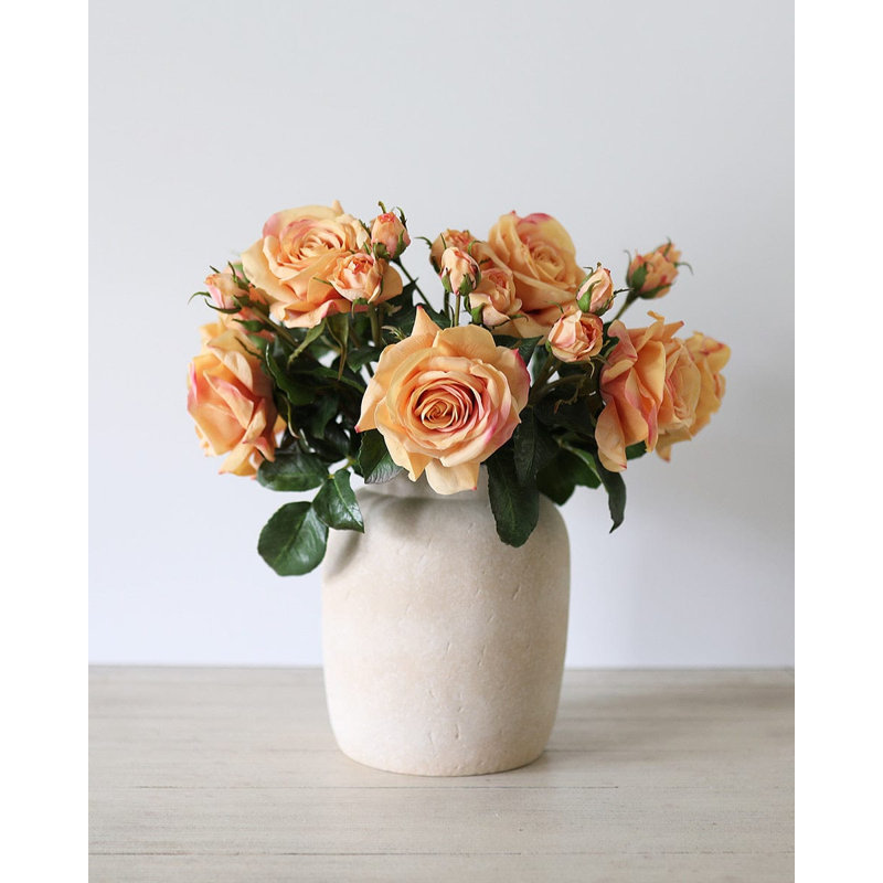 Real Touch Prestige Soft Yellow Rose 22", Pink