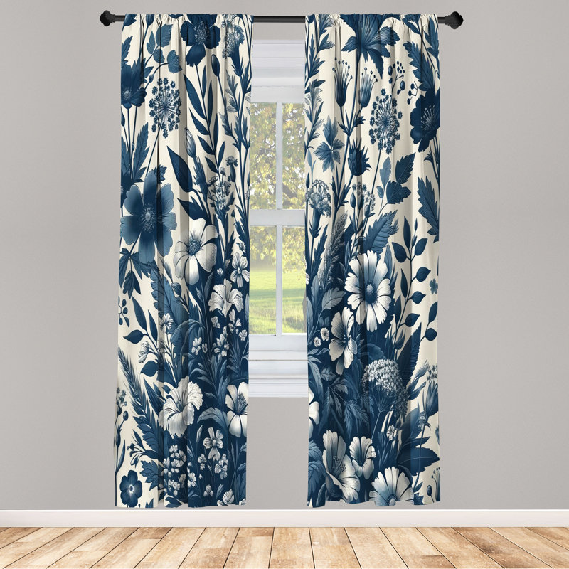 Semi Sheer Curtain Pair, 28" W x 63" L