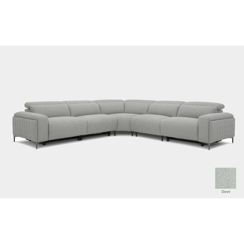 Canapé modulaire réversible en microfibre / microsuède de 130 po Pirkle, Microfibre grise