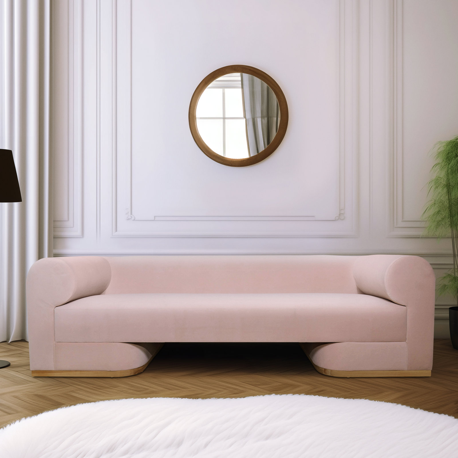 97" Sofa, Pink, Blush
