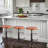 Dicle Swivel Pine Solid Wood Adjustable Height Counter Stool with Iron Frame-776863402