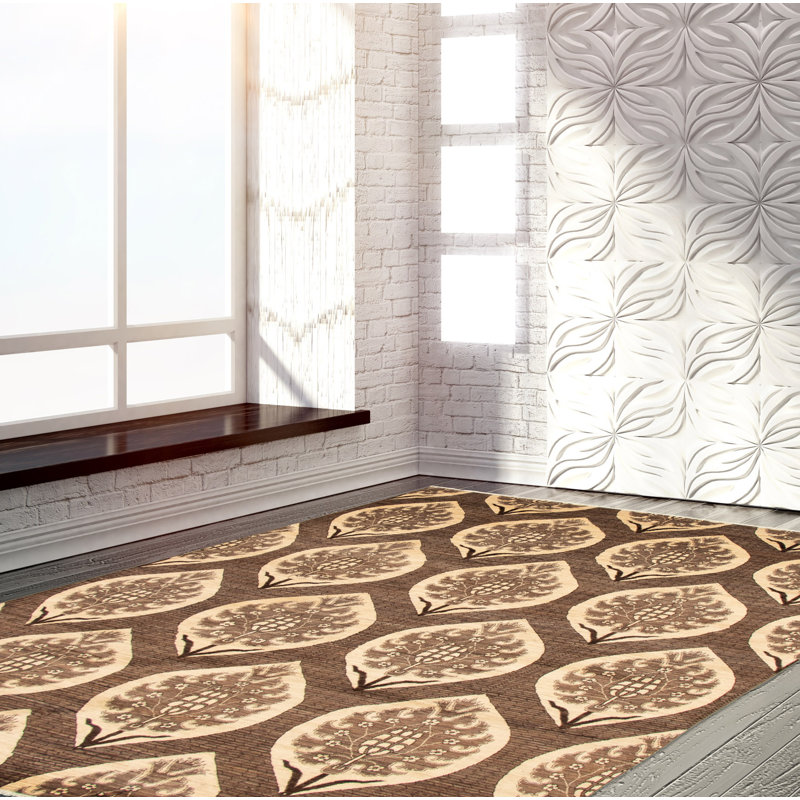 Tapis unique en laine noué à la main de style nouvel âge de 18 pi x 9 pi 8 po brun pako 18/20 po