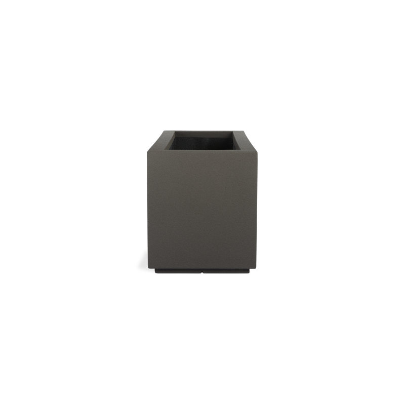 Milan Tall Polymer Box, Slate Gray, 19" H x 46" W x 17" D