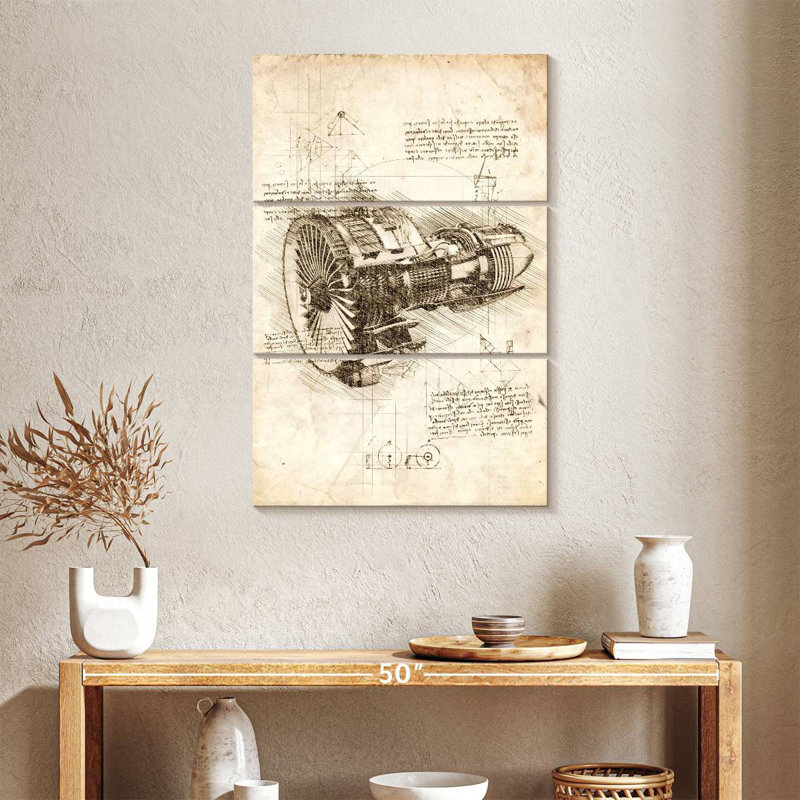 Laelle Jet Engine Sepia, 38" H x 24" W