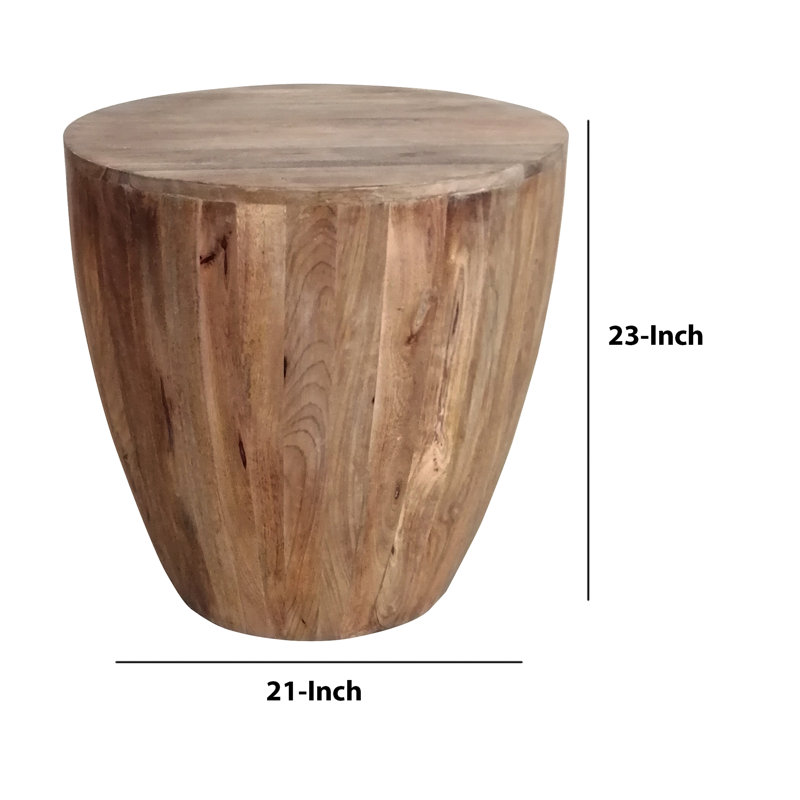 Ruth Block End Table, Brown