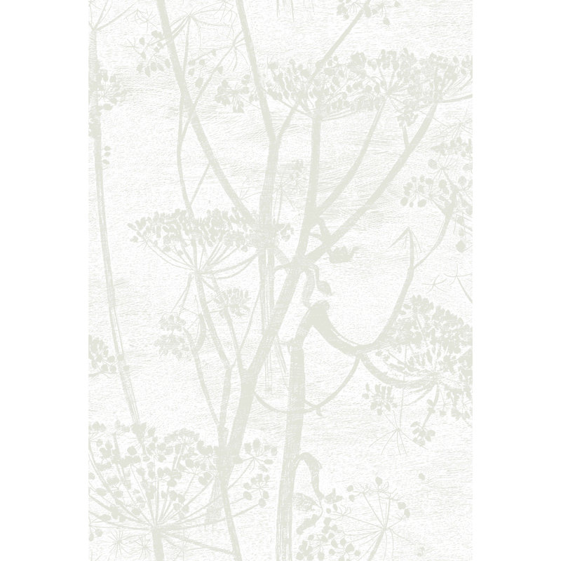 Cow Parsley Floral Wallpaper Roll, White