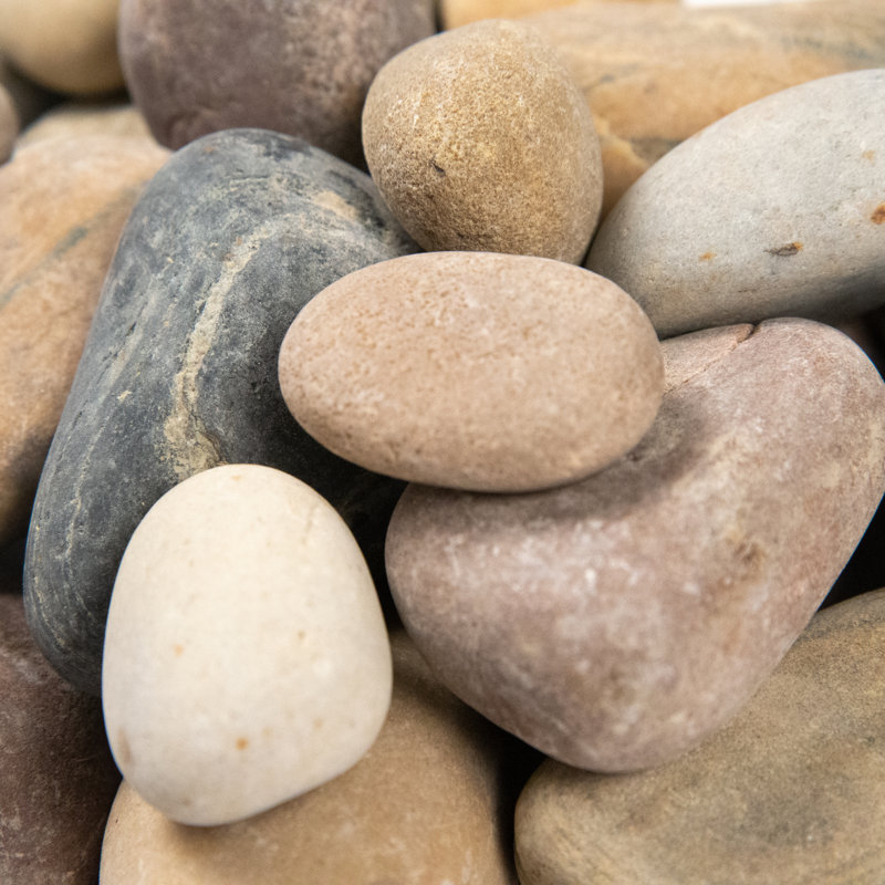 Galets Rivora Earth Mix Natural Quartzite, 0,25 à 1,25 po (55 sacs, 40 lb / sac), Mélange de terre