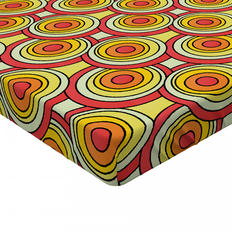 Microfiber Geometric Fitted Sheet, Full Fitted Sheet
