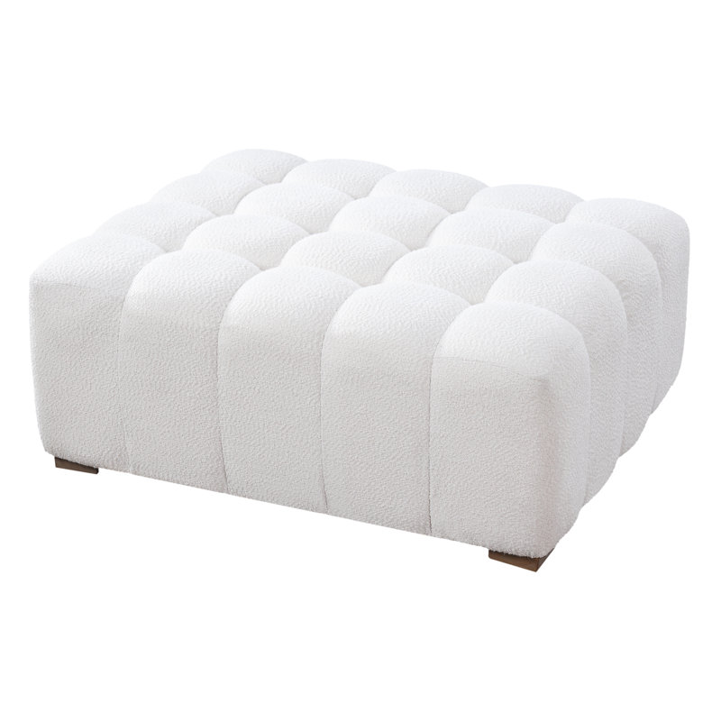 Repose-pieds blanc polyvalent Boucle