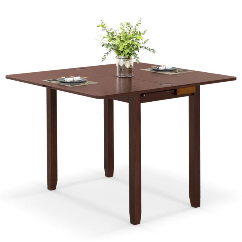 Table de salle à manger pliante pour 4 personnes avec rangement Winston Porter