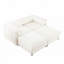Canapé en chenille avec 2 repose-pieds en tissu-929832470-929832465-929832467