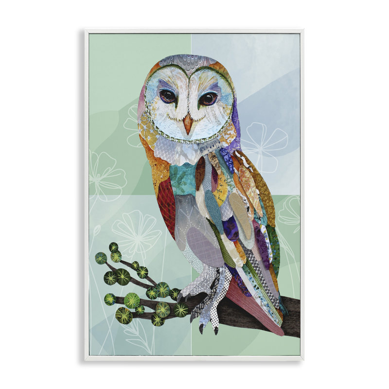 Effraie des clochers avec motif bohème, estampe numérique, design par Lisa Morales, 24" H x 16" W
