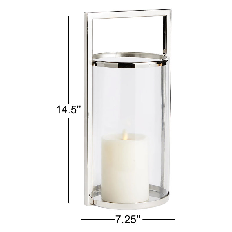Hurricane Candle Holder, 14.5" H x 7.25" W x 6.25" D