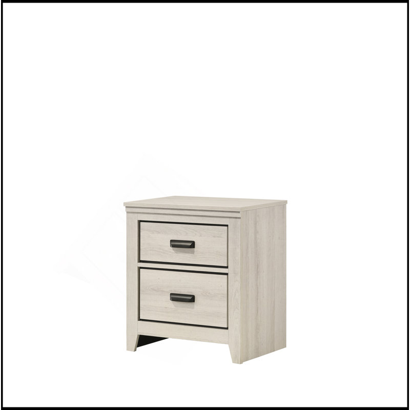 Table de chevet 2 tiroirs Contemporary, Beige