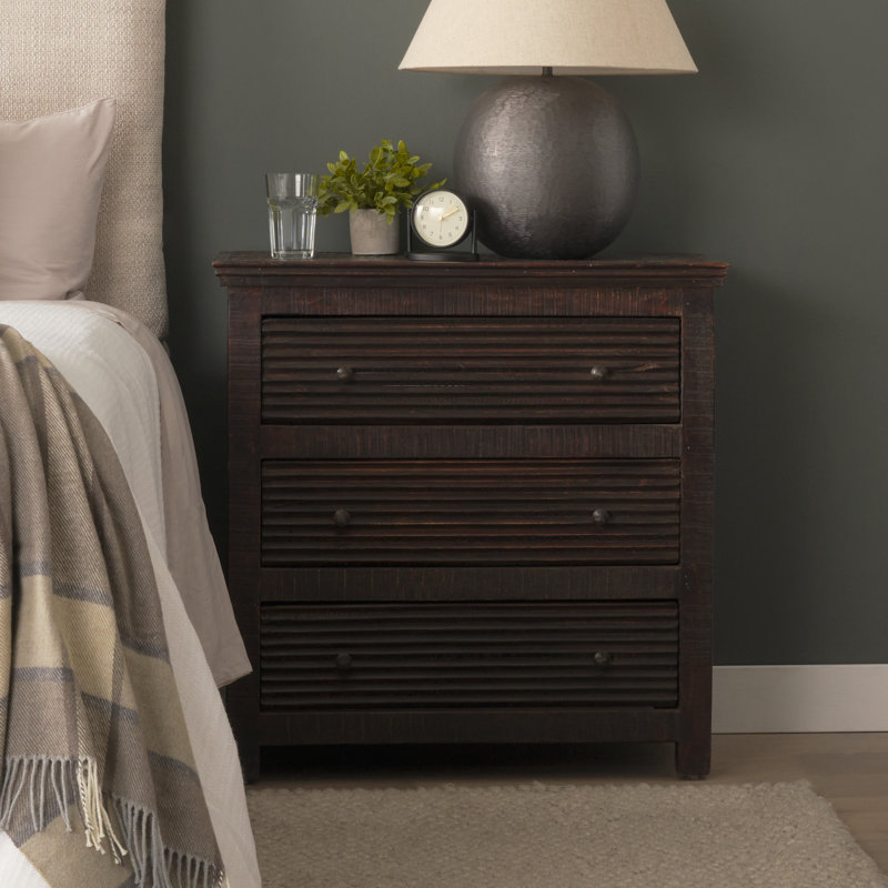 Rhett Reclaimed Wood 3 Drawer Cabinet