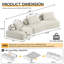 Ensemble de canapés modulaires surdimensionnés Modern Light Luxury