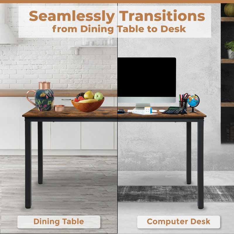 Ensemble de table de salle à manger 3 pièces pour 4 personnes avec bancs - Petite table de cuisine et banc pour la salle à manger