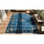 Antique Peking Large Room Size Wool Blue Rug