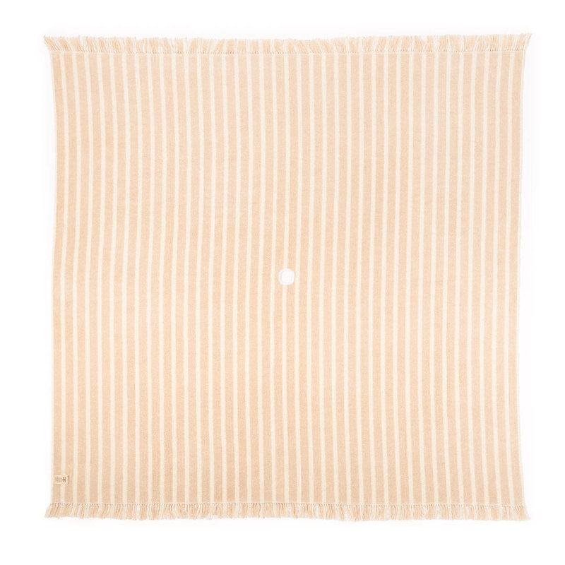 Beach Blanket, Tan/White