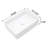 19 5/8" L x 13 11/16" W White Fluted Ceramic Vessel Sink, Rectangular Above Counter Bathroom Sink with Vertical Ribbed Design