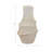 Modern Sculptural Novelty Resin Twisted Form Table Vase for Home Tabletop Decor - Tall Flower Vase Accent for Living Room or Console Display - Ivory & Tan-1544621618
