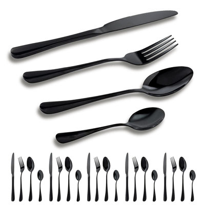 Brayden Studio Asdulah 24 Piece Stainless Steel Cutlery Set , Service for 6
