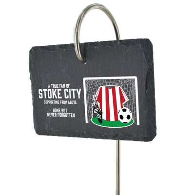 Blanchie Stoke City Football Slate Grave Memorial Plaque