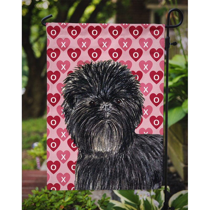 Drapeau de jardin à 2 côtés Avariella Cooper Love and Hearts, Affenpinscher 2