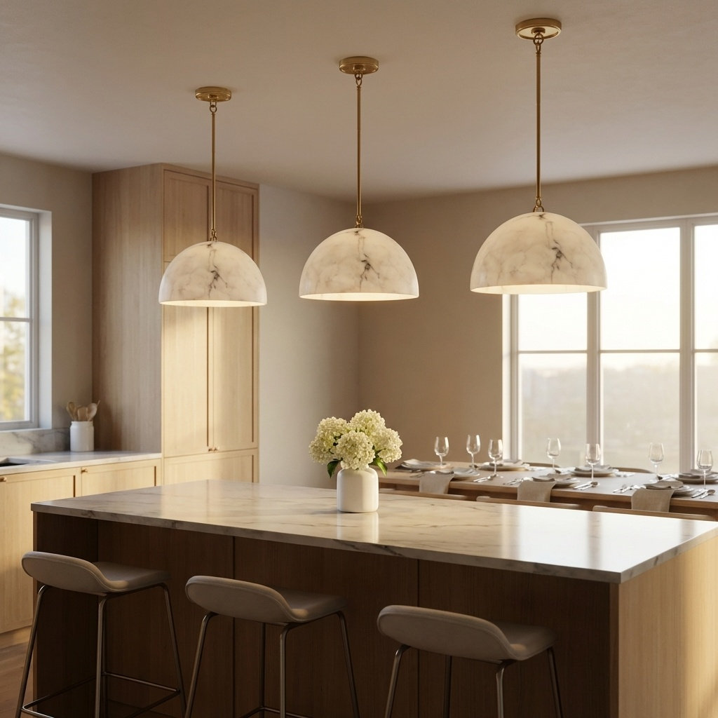Philomena Pendant, 67.38" H x 12.63" W x 12.63" D, Burnished Brass